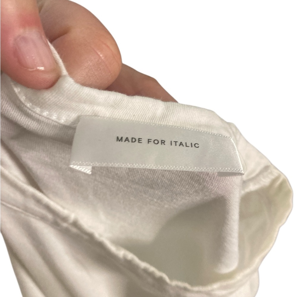 Made for Italic White Short-Sleeved T-Shirt- Sz Small